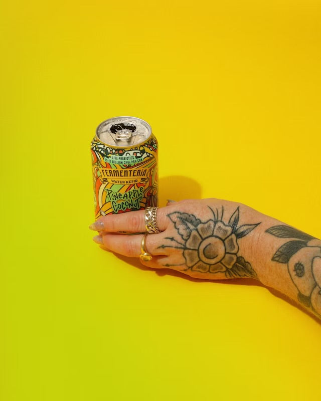 Probiotic Water Kefir - Pineapple Coconut (4 Pack)