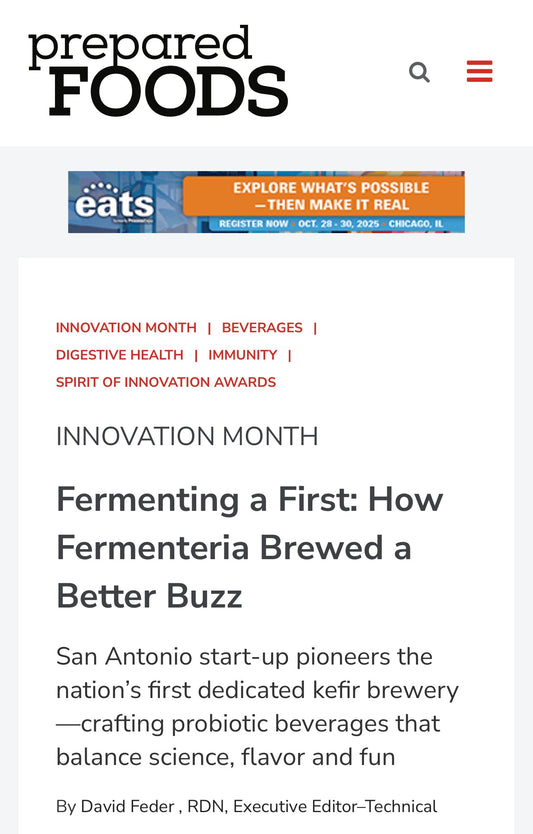 Prepared Foods : How Fermenteria Brewed a better buzz
