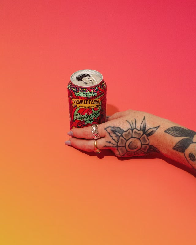 Probiotic Water Kefir - Strawberry Lime (4 Pack)